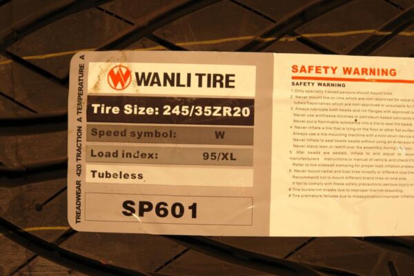 4 new tires 245/35/20 WANLI - Image 4