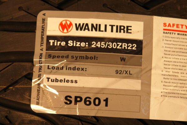 2 new tires 245/30/22 WANLI - Image 3